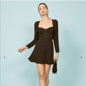 Reformation Black Milla Dress